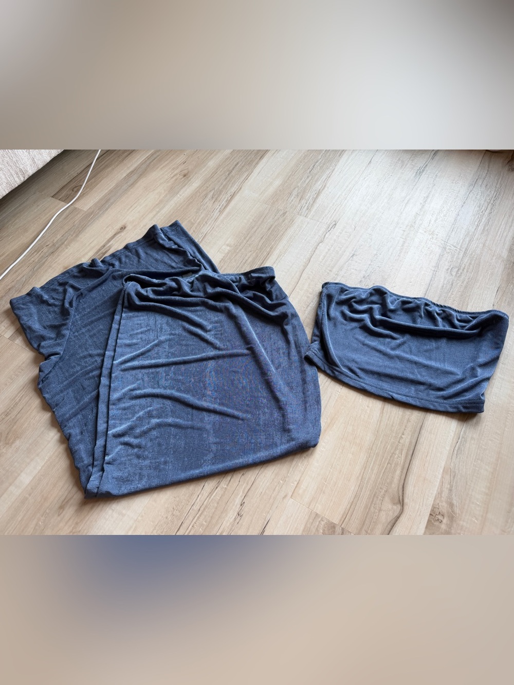 SHEIN Navy Blue Two-Piece Skirt Set